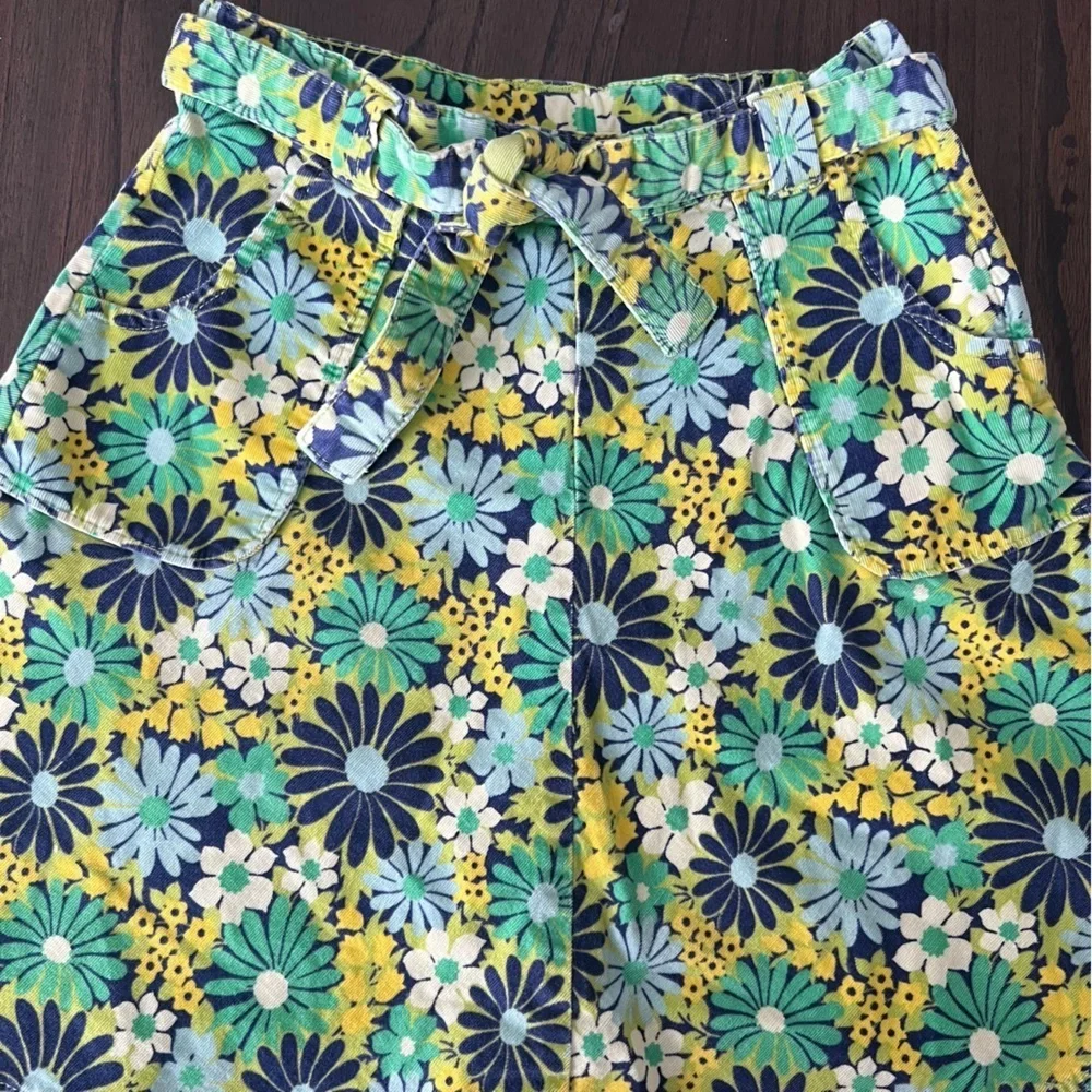 GAP Kids Floral Mini Skirt - Green, Yellow, Blue - Size 5